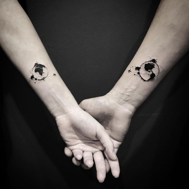 matching tattoos tatouages assortis