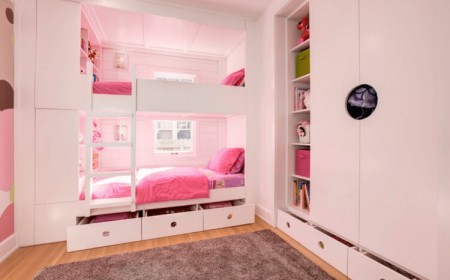 petite chambre pour deux enfants nuances rose goût