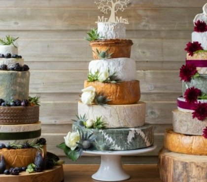 piece montee fromages pour mariage deco fruits et fleurs