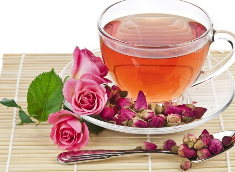 thé à la rose goût parfum détente sublime