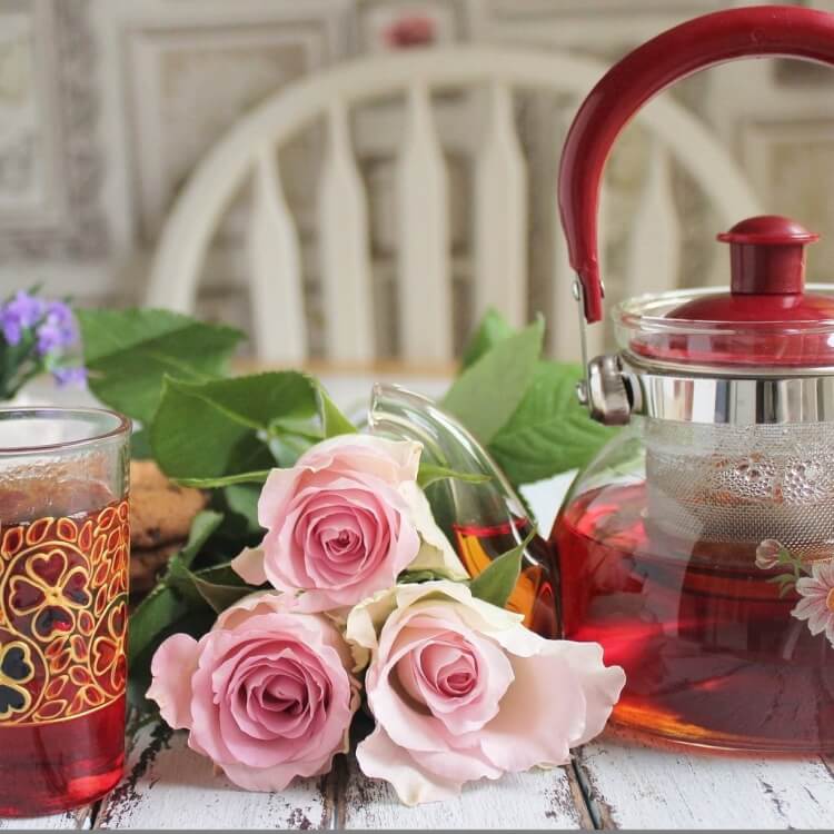 thé à la rose utiliser pétales boutons églantier