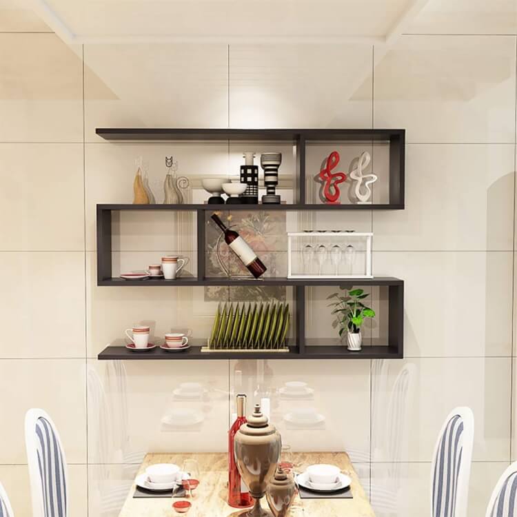 étagères de cuisine en bois style design moderne