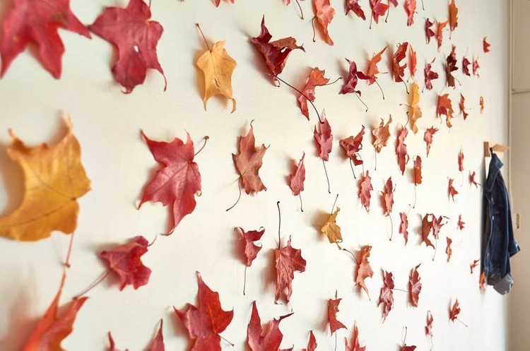 activité manuelle automne feuilles automnales déco murale couleurs chatoyantes