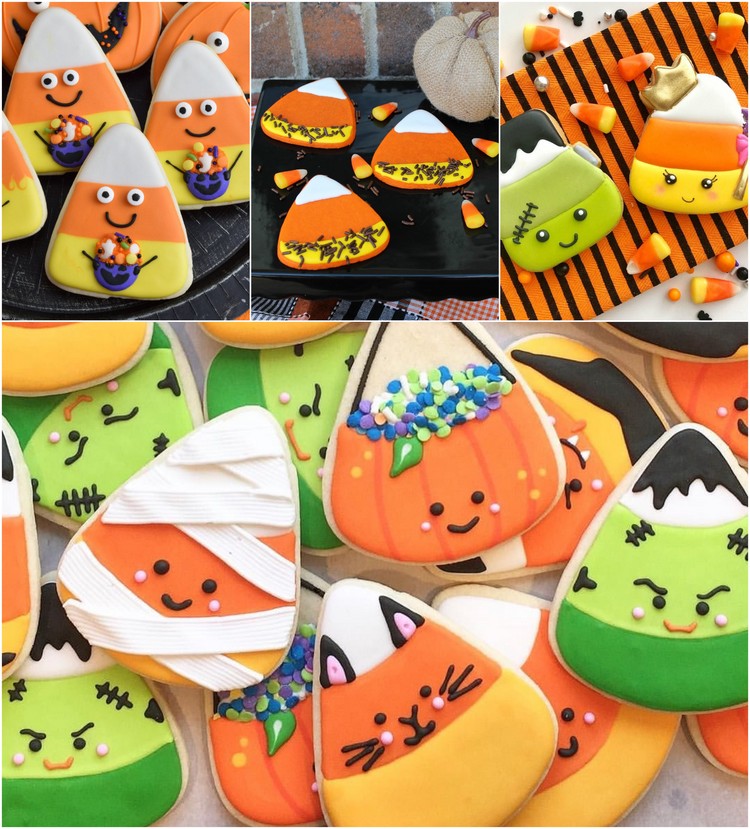 biscuits Halloween décoration remarquable candy corn bonbons de maïs