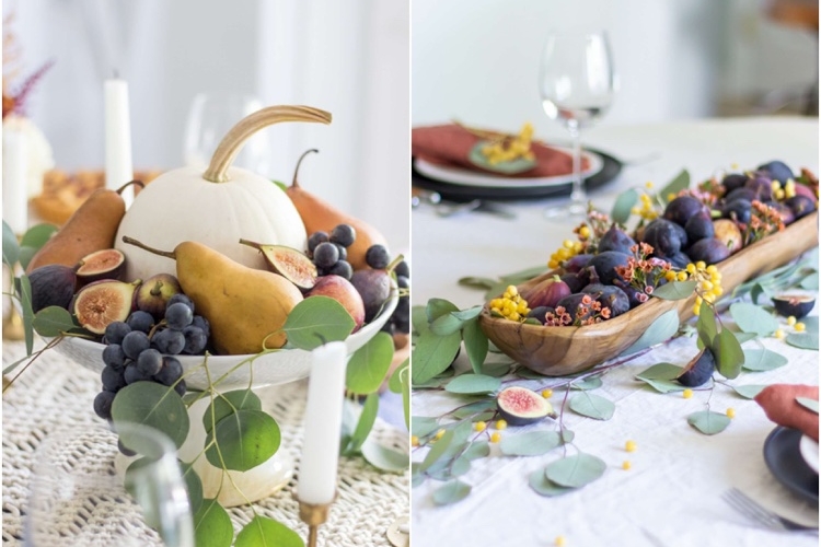 Centre de table automne en fruits de saison : décoratif et écolo