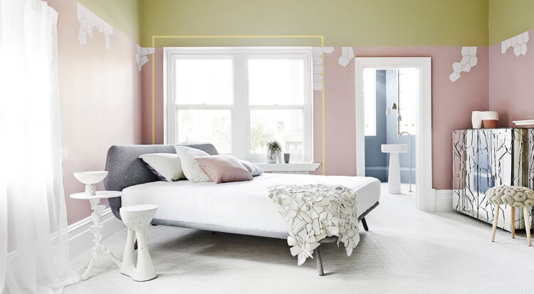 couleur peinture chambre à coucher large clair tendre