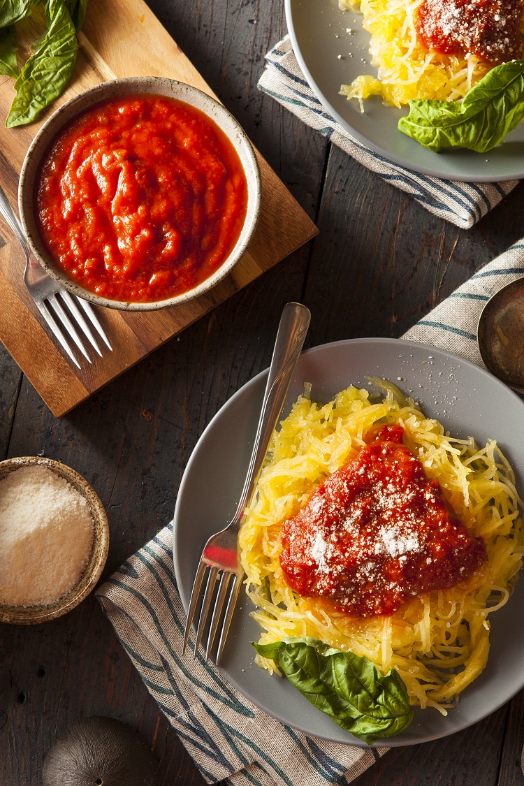 courge spaghetti sauce carbonara recette spagheti véegétal