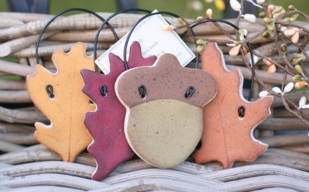 fabriquer déco pâte sel automne bricolage avec enfants feuilles glands