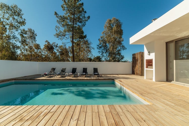 idées aménagment extérieur pool house design moderne
