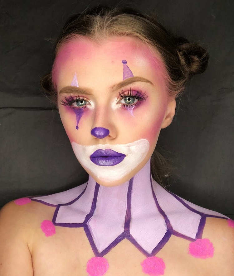 maquillage clown facile halloween makeup femme