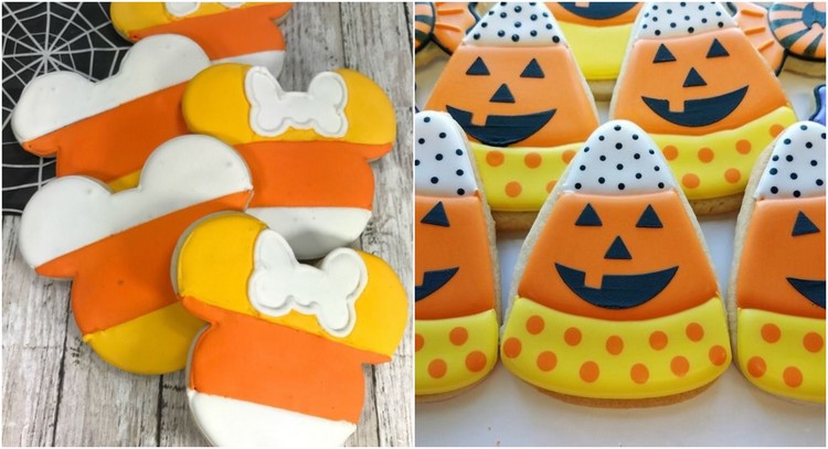 recette biscuit halloween candy corn bonbons de maïs motif Disney Jack O'Lantern