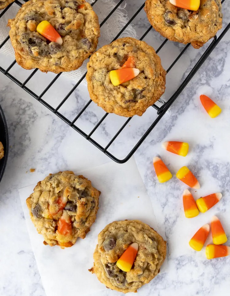 recette biscuit halloween facile candy corn cookies