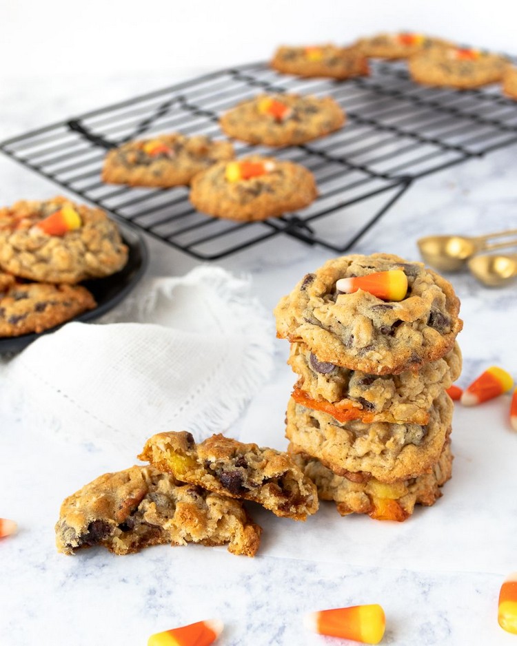 recette biscuits enfants idée facile candy corn cookies bonbons de maïs