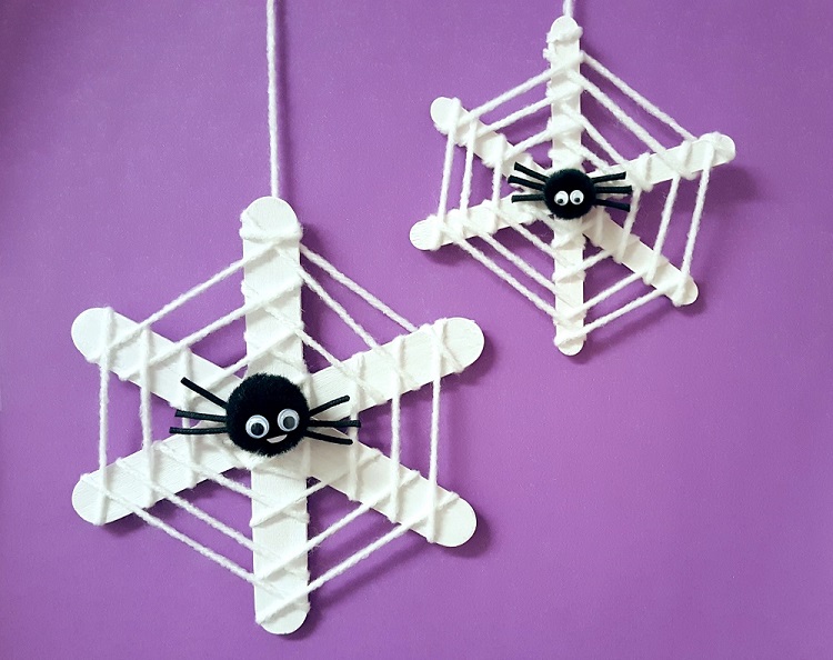 toile d araignée halloween diy bricolage pour enfant vacances taussaint 2020 matériaux récup