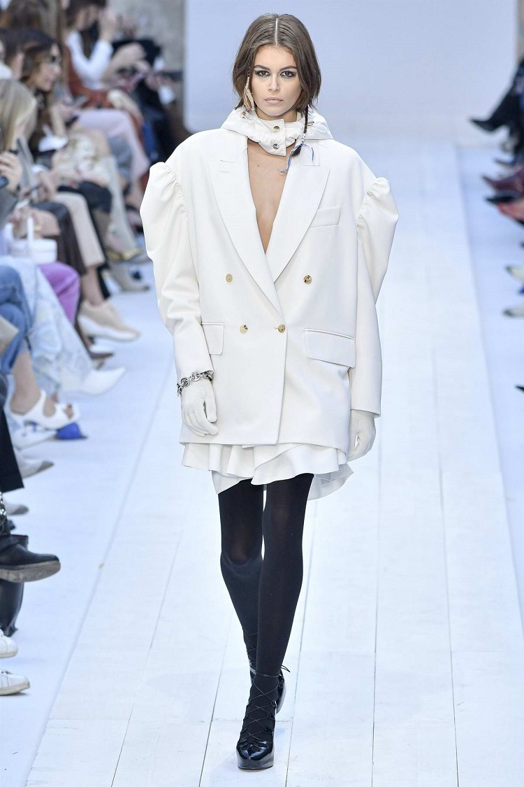 veste blazer blanc oversize femme mode automne hiver 2020 2021
