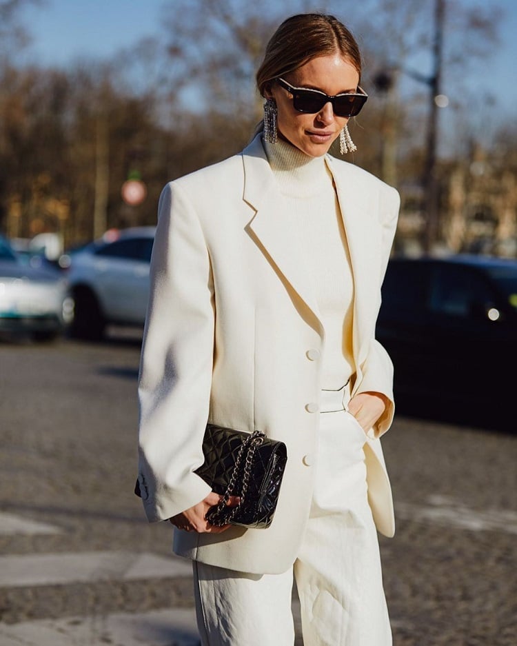 zara blazer blanc long total look blanc tailleur pantalon femme mode automne hiver 2020