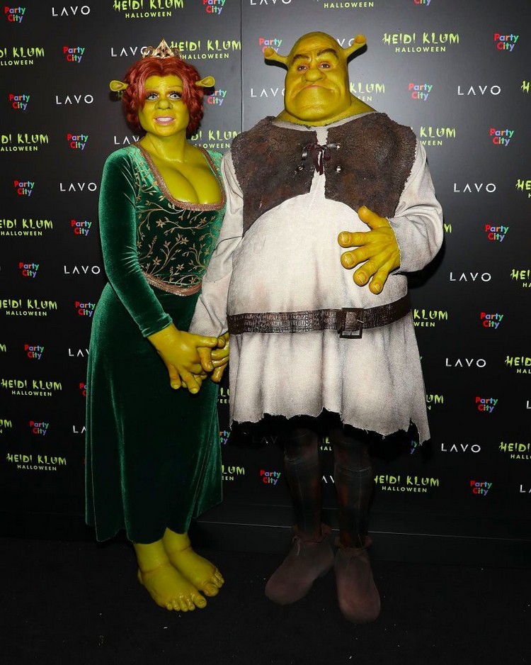 Fiona et Shrek déguisement Halloween Tom Kaulitz Heidi Klum