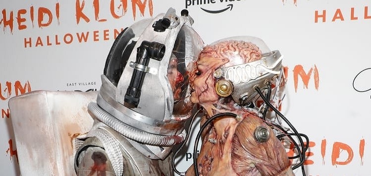 Heidi Klum déguisement Halloween alien-zombie