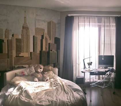 deco new york chambre ado poster papier peint tete de lit