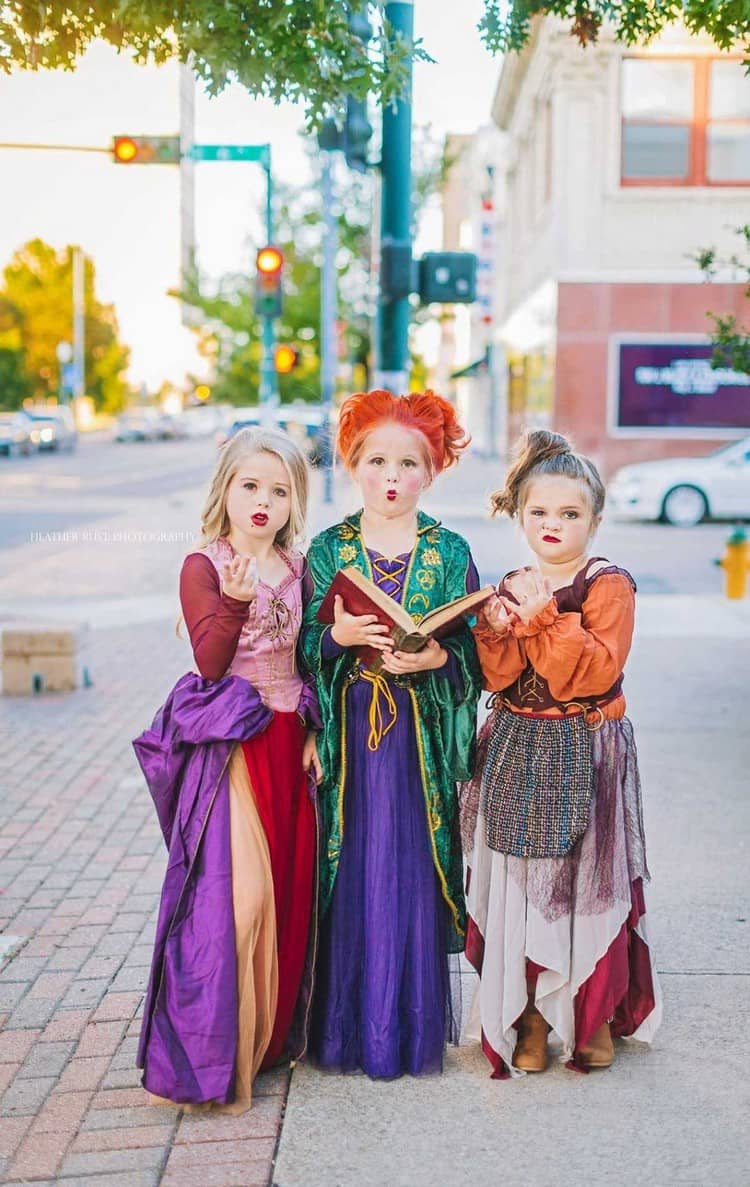 deguisement enfants Halloween trois souers Hocus Pocus sorcières Sandersons