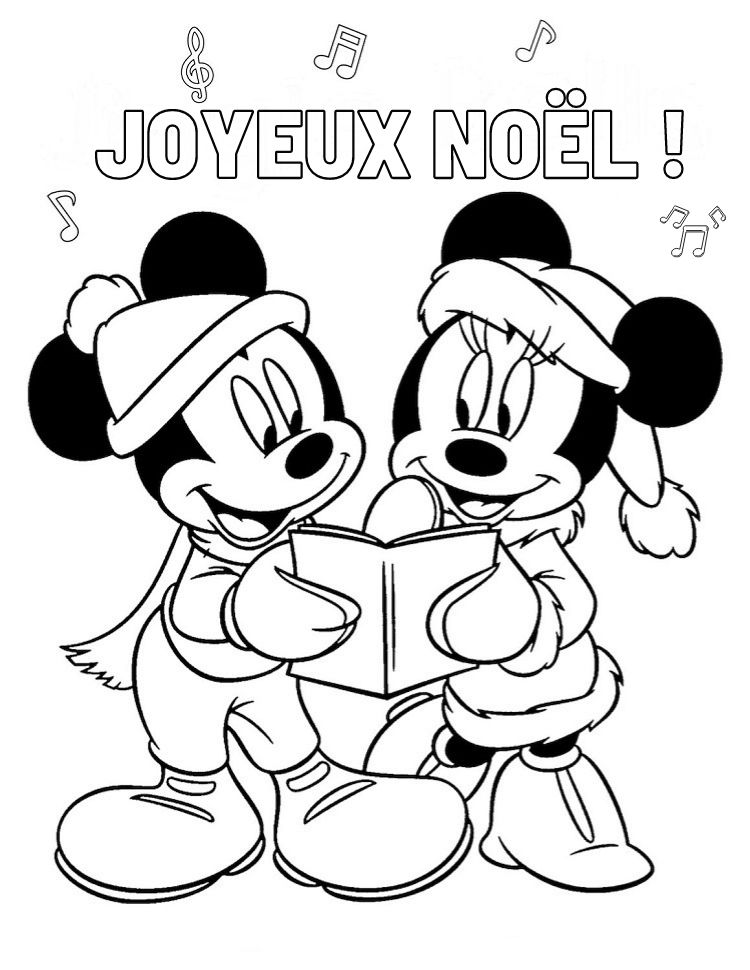 joyeux noel dessin disney gratuit mikey mouse