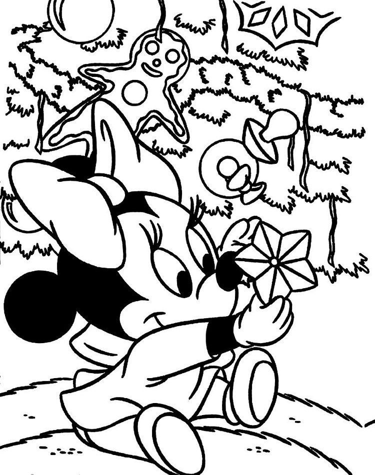 minnie mouse bébé dessin noel disney gratuit