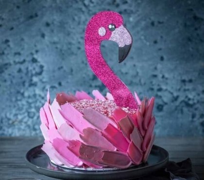préparer décorer gâteau flamant rose tendance pinterest