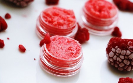Baume à lèvres framboise fait maison