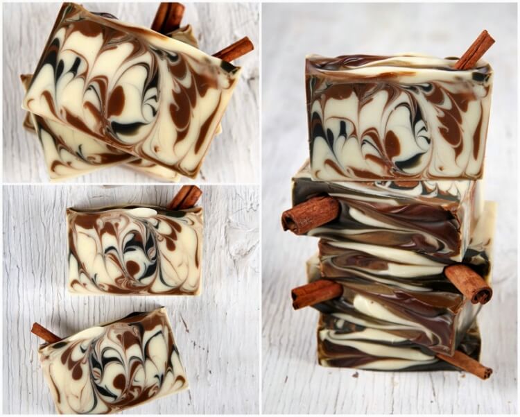 DIY savon saponifié à froid cannelle cacao