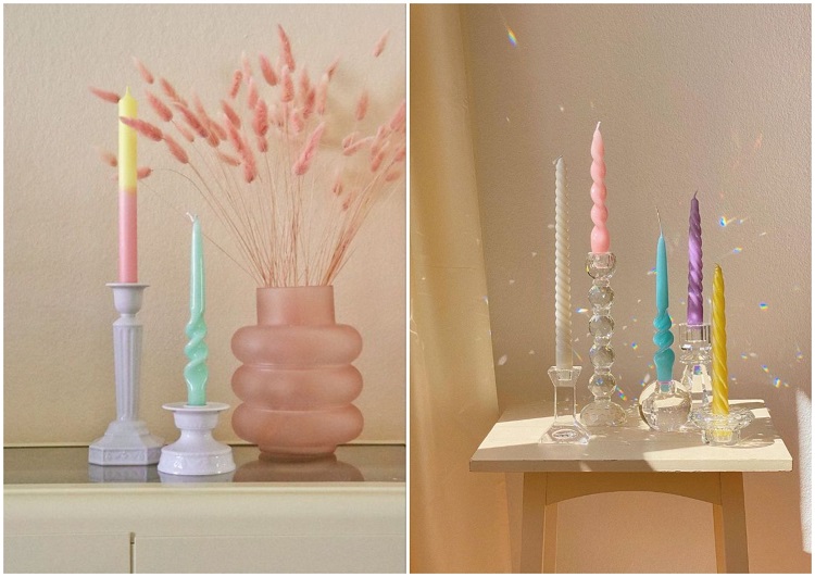 Nos 5 DIY bougies torsadées, fleuries ou colorées