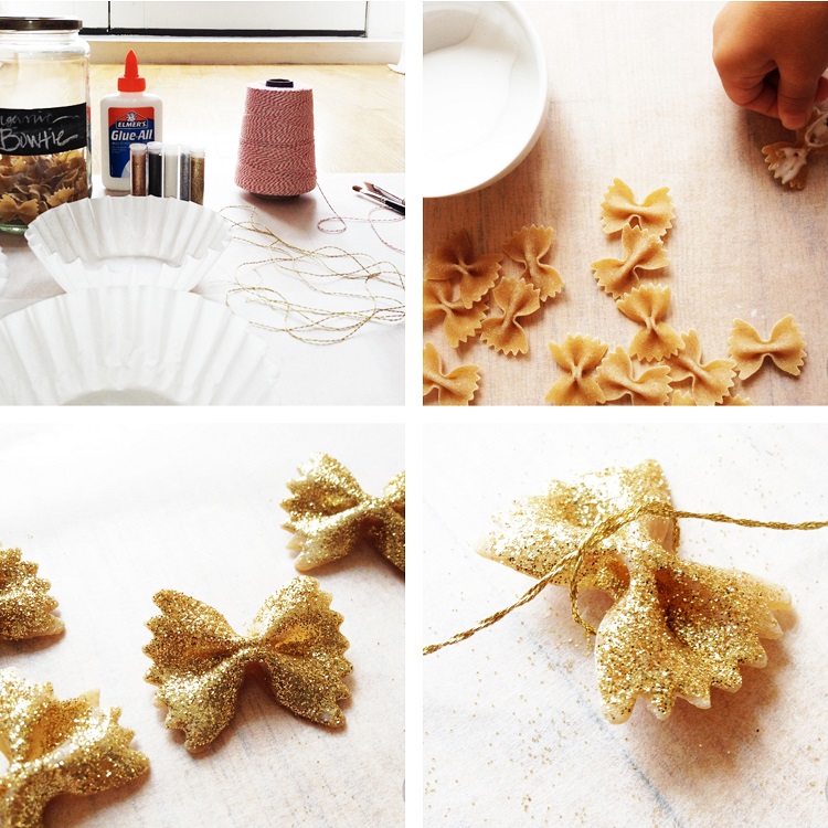 comment faire une guirlande DIY facile avec pasta farfalle