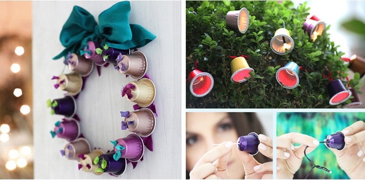 Bricolage Noël avec capsules Nespresso en 17 idées créatives