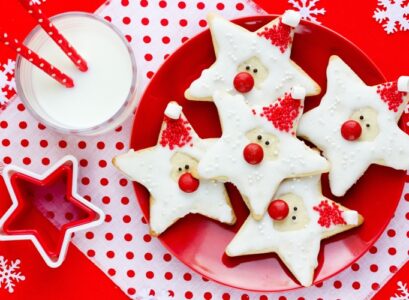décoration biscuits Noel étoiles père Noel