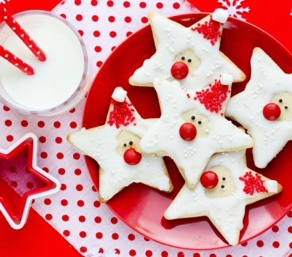 décoration biscuits Noel étoiles père Noel