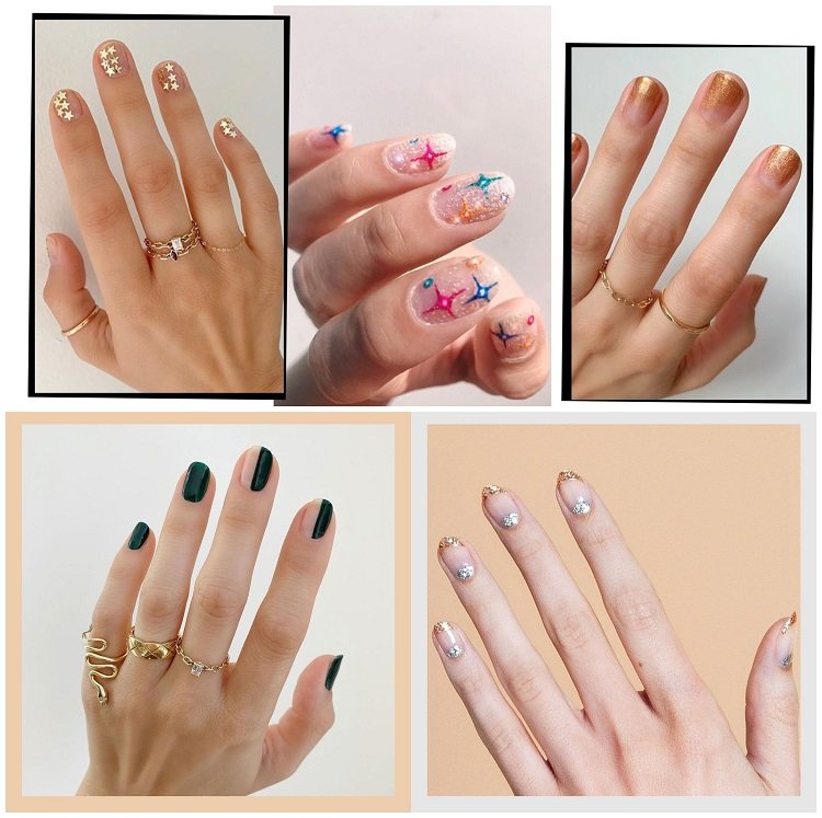 idées decoration ongles pour les fetes 2020 nail art pour nouvel an 2021