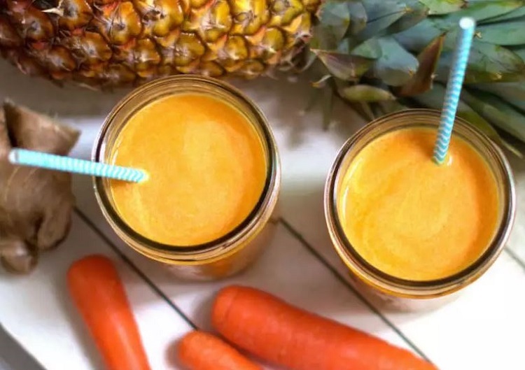 jus anti refroidissement carotte ananas cocktail santé maison facile