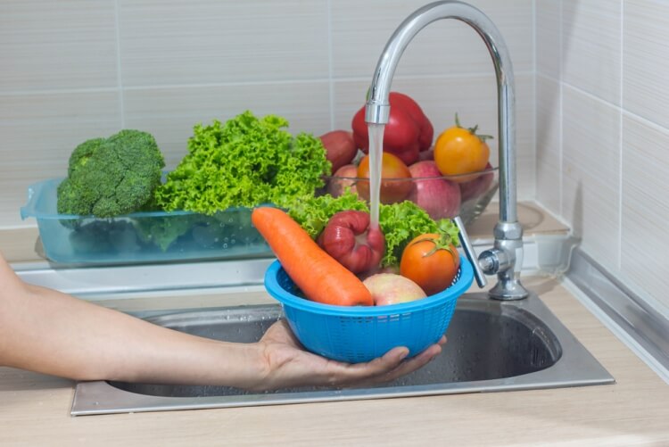 nettoyage fruits et légumes bicarbonate soude eau lavage rinçage efficace