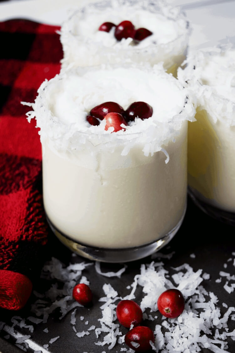 punch blanc Noël sans alcool crème noix coco jus de fruits