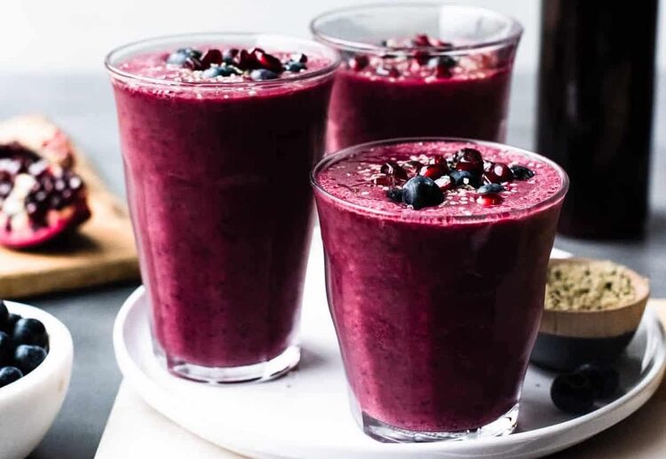 smoothie grenade myrtilles vitamines antioxydants