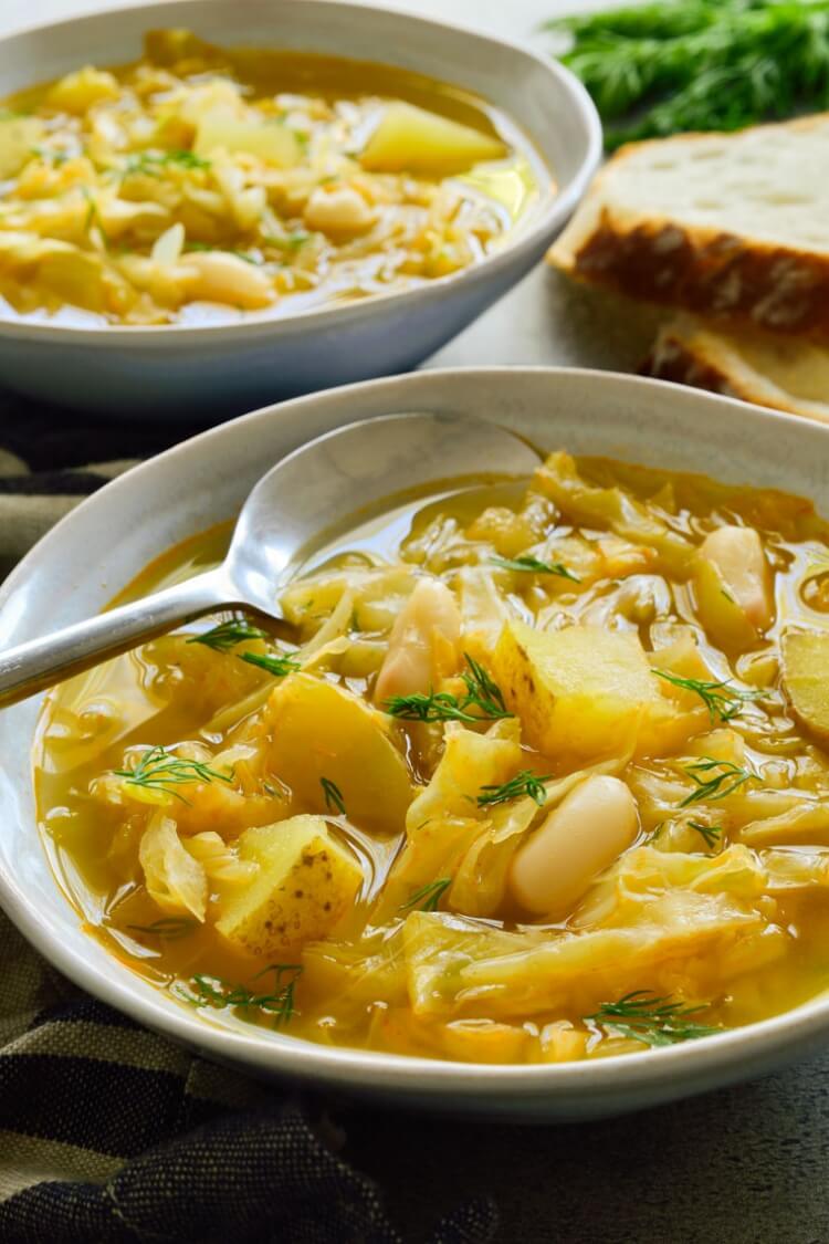 soupe aux choux ajouter légumes directions préparation