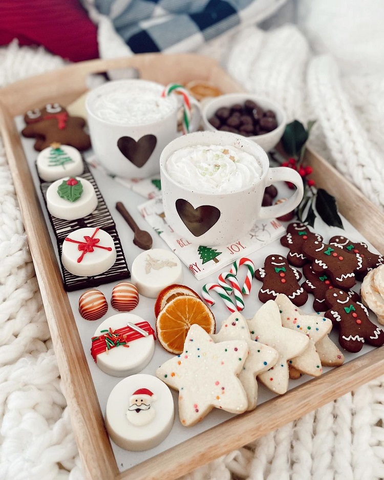 christmas hot chocolate board idée planche pour chocolat chaud originale noël