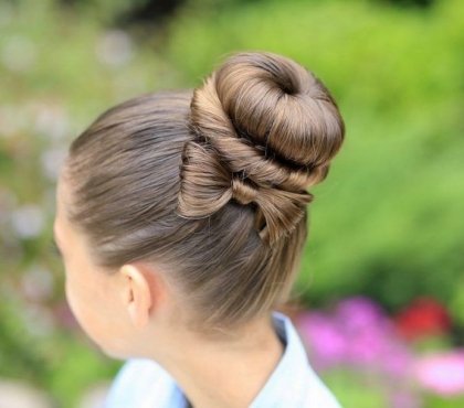 comment faire chignon petite fille noeud papillon