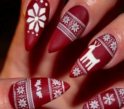 nail art facile hiver idées manucures nail art noël et nouvel an