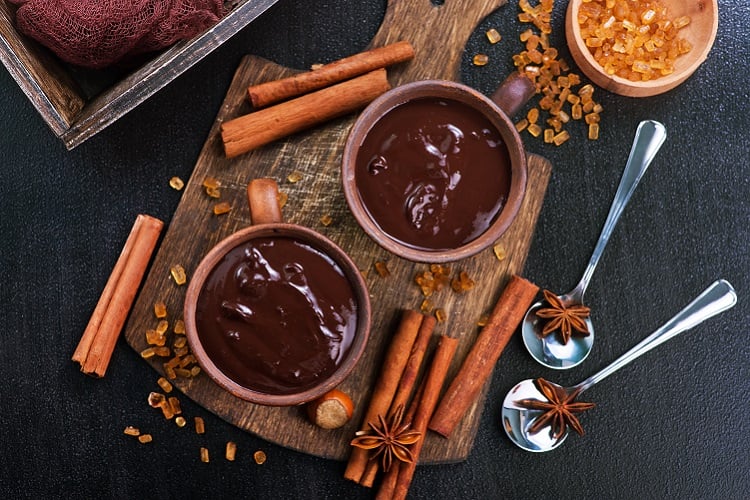 recette chocolat chaud keto pour la hot chocolate board