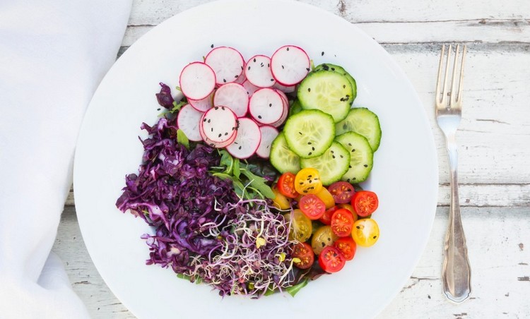 aliments coupe-faim santé délicieux - salade de légumes