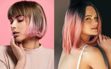 comment porter cheveux ombré rose - nuances coupes coiffures