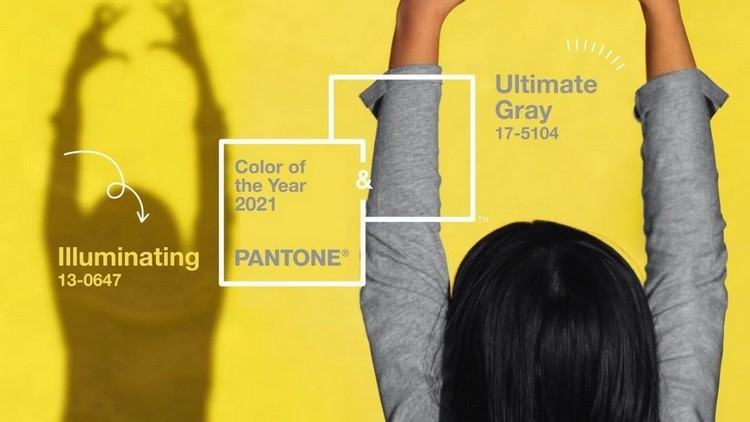 couleurs pantone 2021-jaune illuminating gris ultimate