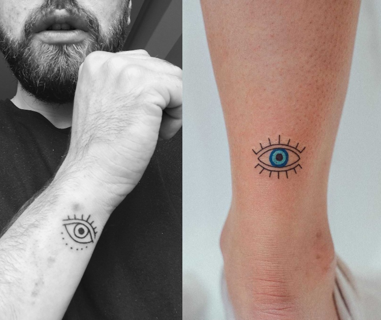 idées tatouage protection mauvais oeil Evil eye homme femme