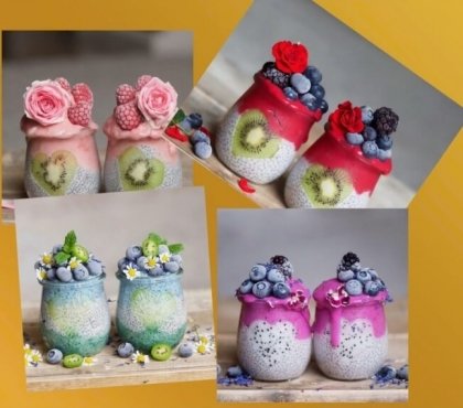 recette unicorn chia pudding collation vegan