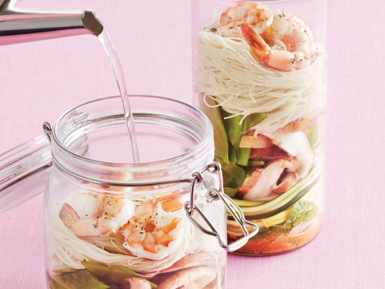 soupe instantanée bocal noodle jar crevettes kimchi